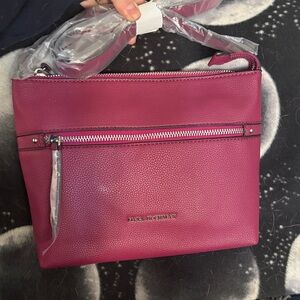 Maroon Leather Crossbody Bag